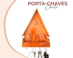 Porta Chaves de Madeira Nobre - Chalé 1