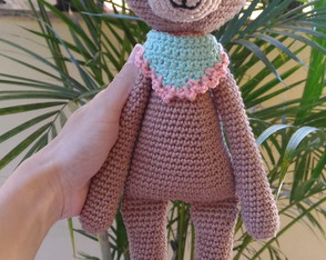 Ursinho Cacau Bichinhos da Floresta Crochê Amigurumi