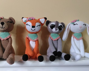 Kit Bichinhos da Floresta Amigurumi Crochê