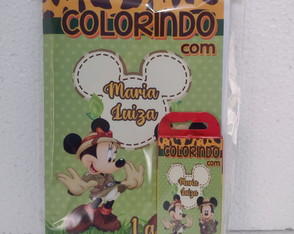 Kit de Colorir Mickey Safary com Giz