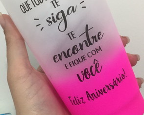Copo Twister 500 ml Degrade e Personalizado com 1 Cor