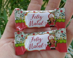 100 Balas Personalizadas Natal Modelo 1