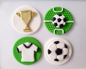 Apliques Doces 6 Cm Tema Futebol