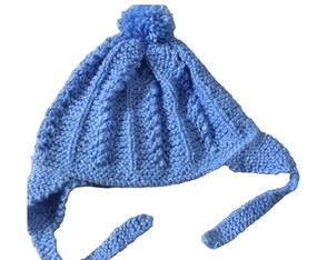 Gorro tapa orelha para bebê Azul