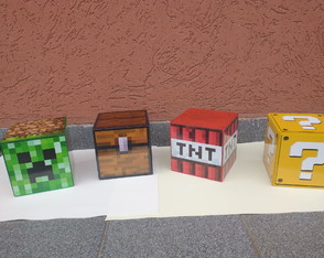 Cubos em mdf Minecraft