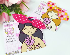 Card com Xuxinha- Outubro Rosa