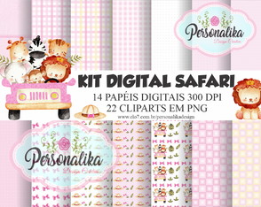 Kit Digital Safari Menina