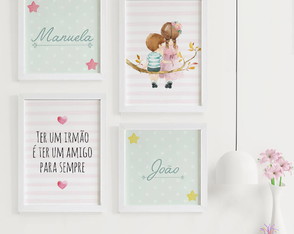 Quadros para Quarto de Irmãos Quarto Compartilhado