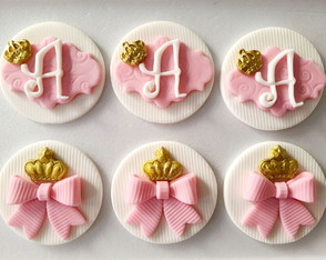 Aplique 6 cm Cupcake Princesa