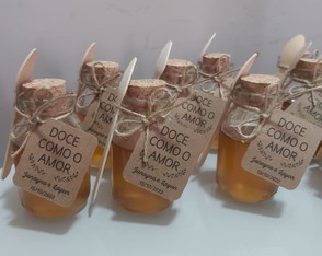 Kit Lembrança 40 Velas Aromaticas + 40 Potes Mel