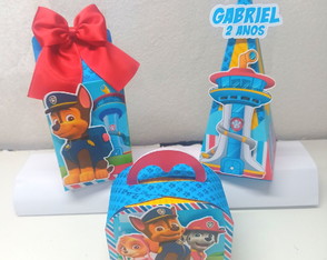 Kit de Caixinhas Personalizadas Patrulha Canina