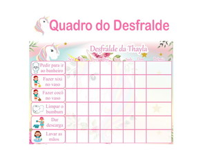 Quadro do Desfralde Infantil Personalizado Imantado