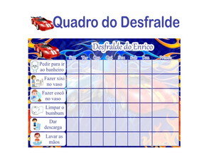 Quadro de Incentivo ao Desfralde Infantil Imantado