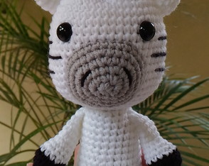 Zebrinha Baby Safári Amigurumi Crochê Tamanho Maior