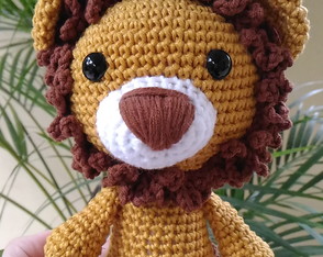 Leãozinho Baby Safári Amigurumi Crochê Tamanho Maior