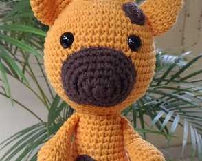 Girafinha Baby Safári Amigurumi Crochê Tamanho Maior