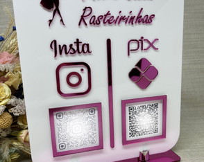 Placa com 2 Qr Code