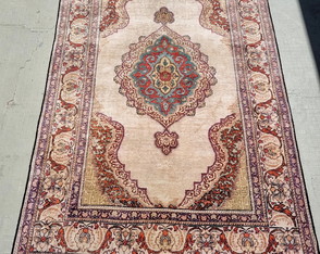 Antigo Tapete Oriental Kayseri em Seda- 1,80 x 1,16 -turquia