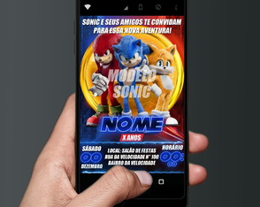 Convite Digital Sonic (imagem)