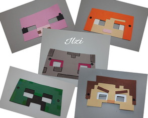 Máscaras Minecraft em Eva