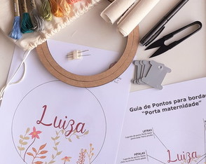 Kit para Bordar Personalizado - Porta Maternidade