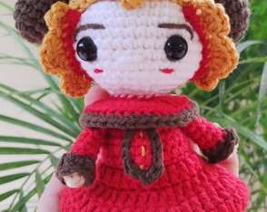 Padmé Amidala Amigurumi Crochê Star Wars