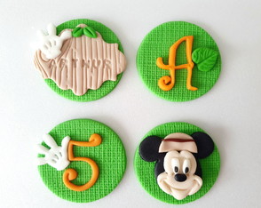 Aplique 5 cm Doces Tema Mickey Safari