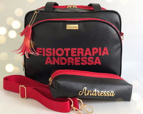 Kit Bolsa Personalizada Transversal + Estojo Box