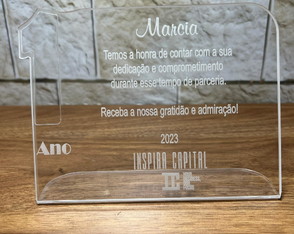 Placa Homenagem 1 Ano - Empresa