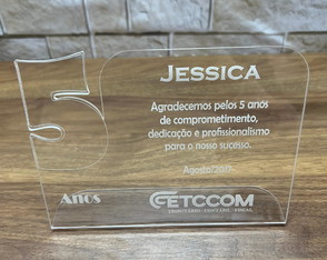 Placa Homenagem 5 Anos - Empresa