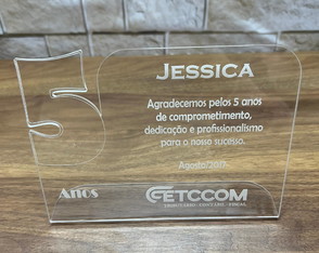 Placa Homenagem 5 Anos - Empresa