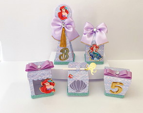 Kit Festa Personalizados Luxo Pequena Sereia (20 Itens)