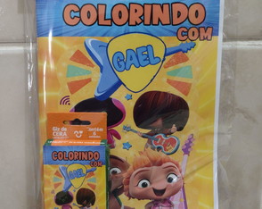 Kit de Colorir Mine Beats Power Rockers com Giz