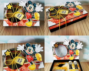 Arquivo de Corte Caixa Mini Confeiteiro Mickey Aquarela