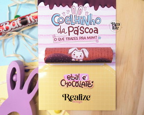 Cartão com Batom - Mimo / Brinde de Páscoa - Min. 20un