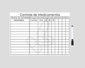 Controle de Medicamentos - Imã de Geladeira