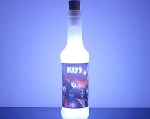 Luminária Kiss - Banda de Rock - Garrafa com Led