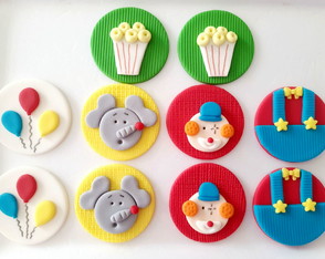Aplique 5 cm de Pasta Americana Tema Circo