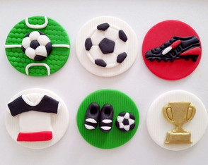 Apliques Doces 5 cm Tema Futebol