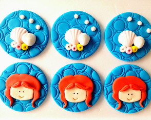 Aplique 7 cm Doces Tema Ariel