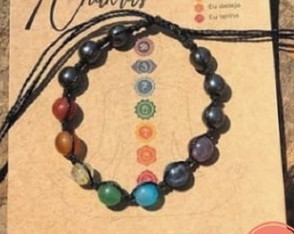 Pulseira Pedras Naturais 7 Chakras (macramê)