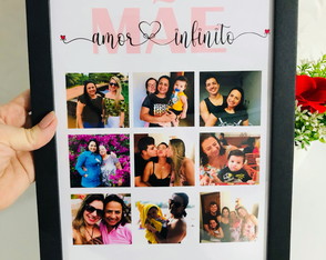 Quadro Dia das Mães Fotos Personalizado
