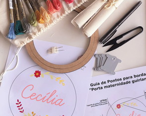 Kit para Bordar Personalizado - Porta Maternidade