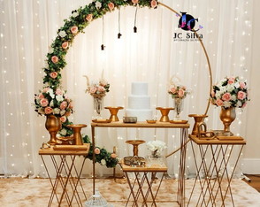 Decoração Casamento Dourado e Rose. Atendemos Apenas a Zs/sp