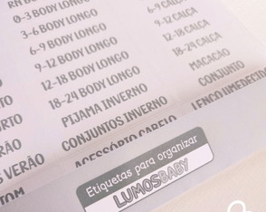 Etiquetas para Organizar - Cartela 130 Etiquetas - Cinza