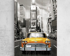 Quadro Decorativo Taxi Nova York 36x54