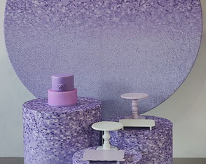 Locação Kit Pegue Monte Lilás com Glitter
