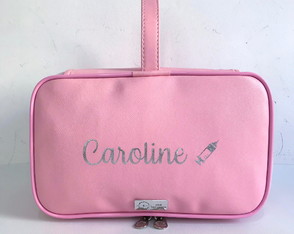 Necessaire Dupla Rosa Bebê Personalizada