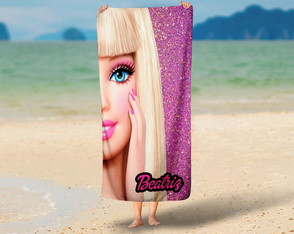 Toalha Personalizada Barbie Colocamos o Nome