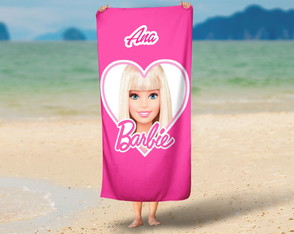 Toalha Personalizada Barbie Colocamos o Nome